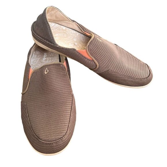 Olukai Waialua Mesh Slip On Mustang/Melon Womens Size: 10 - Picture 3 of 7